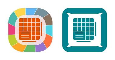 icono de vector de datos de tabla