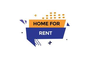 new home for rent modern, website, click button, level, sign, speech, bubble  banner, vector