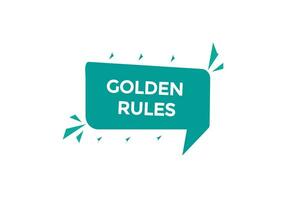 new golden rules modern, website, click button, level, sign, speech, bubble  banner, vector