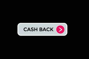 new cash back modern, website, click button, level, sign, speech, bubble  banner, vector