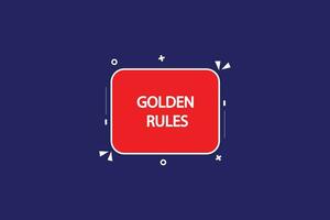 new golden rules modern, website, click button, level, sign, speech, bubble  banner, vector