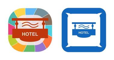 icono de vector de signo de hotel