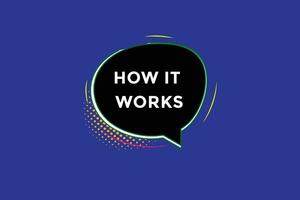 new how it works  modern, website, click button, level, sign, speech, bubble  banner, vector