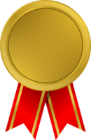 oro medaglia. vuoto premio qualità etichetta. premio qualità vuoto medaglia con rosso e oro nastro professionista png