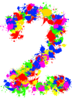 kleurrijk aantal plons png