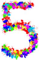 bunt Nummer Spritzen png