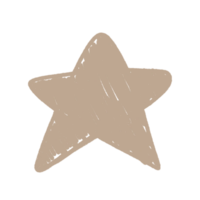 söt brun stjärna png