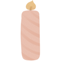 pink cartoon candle on fire png