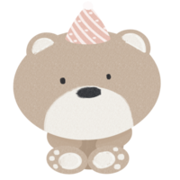 Urso de pelúcia Urso com festa chapéu png