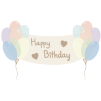 balloons party banner png