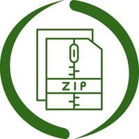 icono de vector de archivo zip