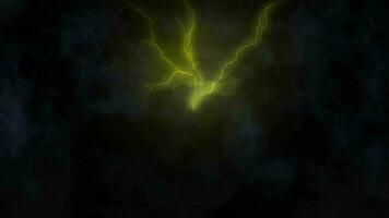 Thunderstorm sky clouds at night with Timelapse lightning realistic animation video