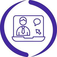 Online Interview Vector Icon