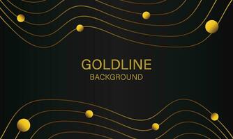 luxury abstract gold line on black background vector