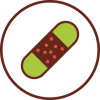 medicinal plaster flat icon in circle. png