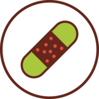 medizinisch Gips eben Symbol im Kreis. png