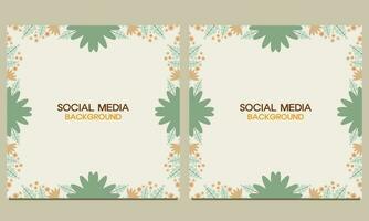social media post background with natural floral ornament. Suitable for social media post, banner design and internet ads. vector