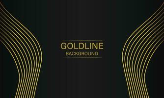 luxury abstract gold line on black background vector