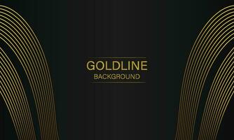 luxury abstract gold line on black background vector