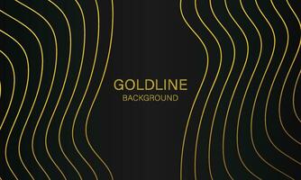 luxury abstract gold line on black background vector