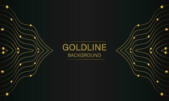 luxury abstract gold line on black background vector