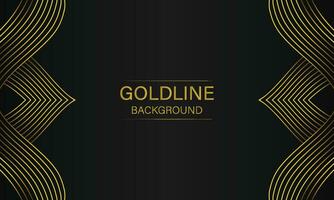 luxury abstract gold line on black background vector