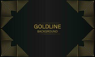 luxury abstract gold line on black background vector