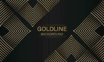 luxury abstract gold line on black background vector