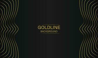 luxury abstract gold line on black background vector