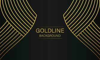 luxury abstract gold line on black background vector