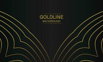 luxury abstract gold line on black background vector