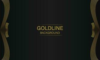 luxury abstract gold line on black background vector