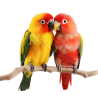 Lovebirds das Begriff Lovebirds verweist zu Paare ai generativ png