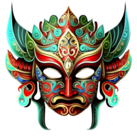 masker ontwerp in traditioneel balinees motieven Indisch masker ai generatief png