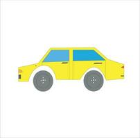 yellow taxi car icon vector