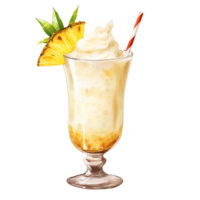 hemlagad cocktail pina colada i en pub ai generativ png