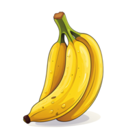 hermosa amarillo Fresco bananas ai generativo png