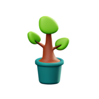 shrub 3d rendering icon illustration png