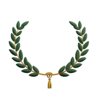 laurel wreath 3d rendering icon illustration png