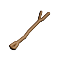 stick 3d rendering icon illustration png