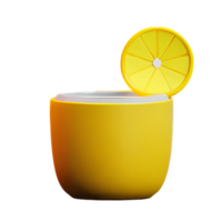 lemonade 3d rendering icon illustration png