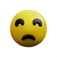 triste emoji 3d Renderização ícone ilustração png