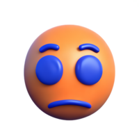 verdrietig emoji 3d renderen icoon illustratie png