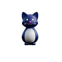 gatito 3d representación icono ilustración png