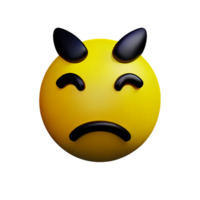 triste emoji 3d representación icono ilustración png