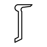 crowbar icon in line style vector