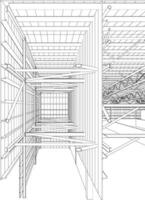 3d ilustración de edificio estructura vector