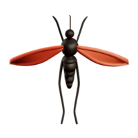 mosquito 3d rendering icon illustration png