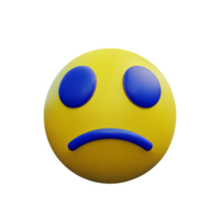 ledsen emoji 3d tolkning ikon illustration png