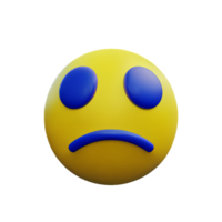 verdrietig emoji 3d renderen icoon illustratie png